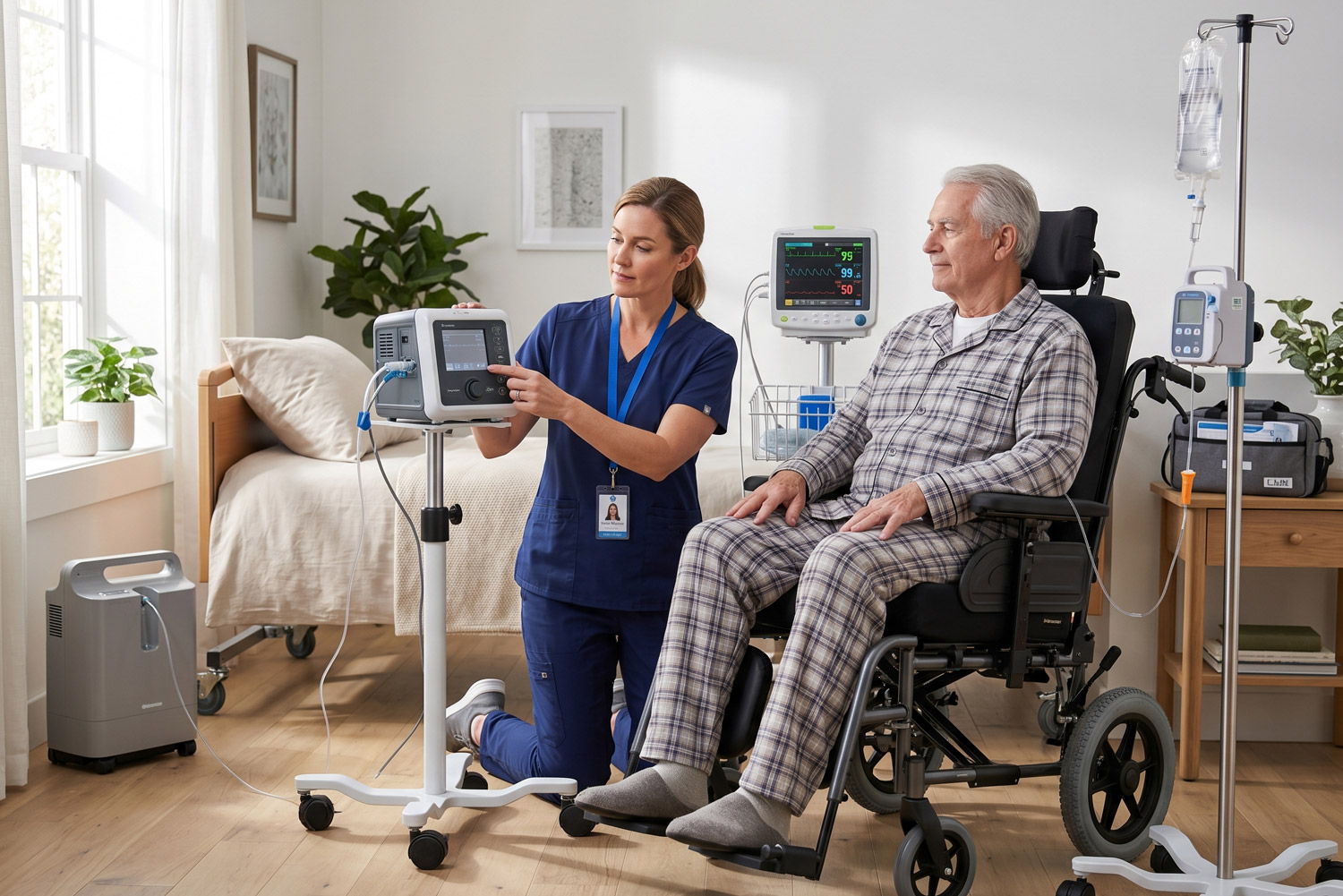 Specialist carer supporting an individual with complex care needs