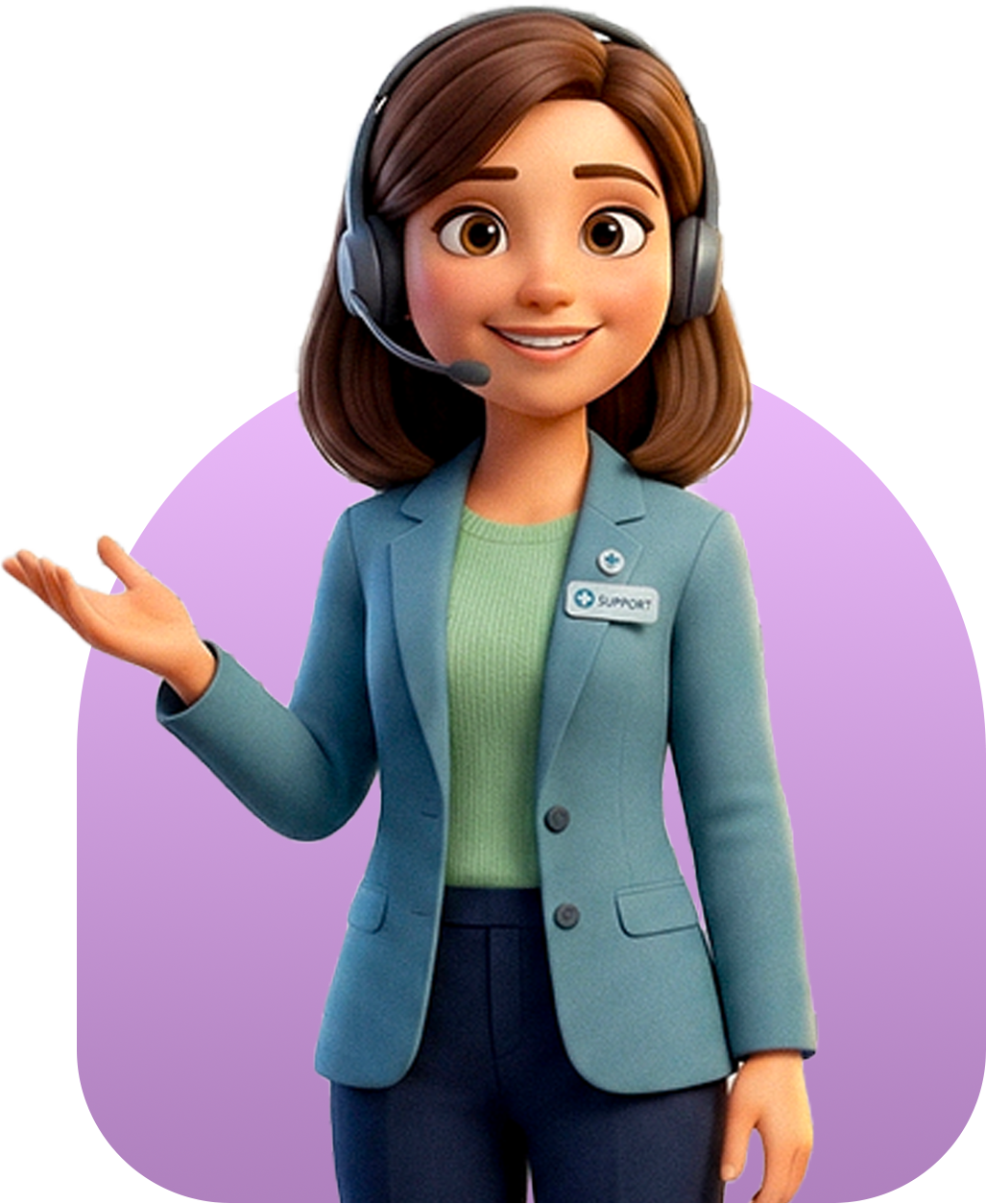 CareCircles Contact Page Character